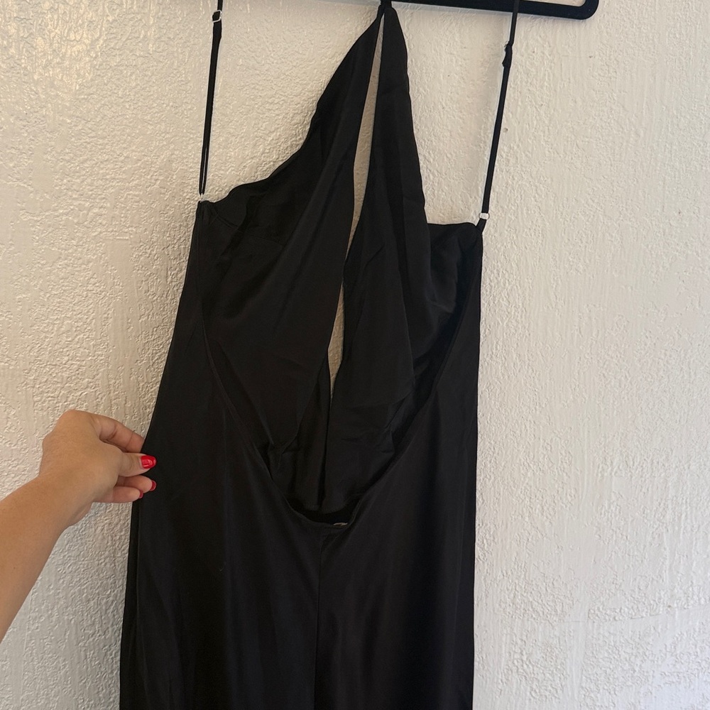 Meshki Lucia Satin Cut Out Maxi Dress - Black - Picture 5 of 7